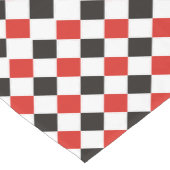 Squares Pattern black red white + your idea Kurzer Tischläufer (Ecke)