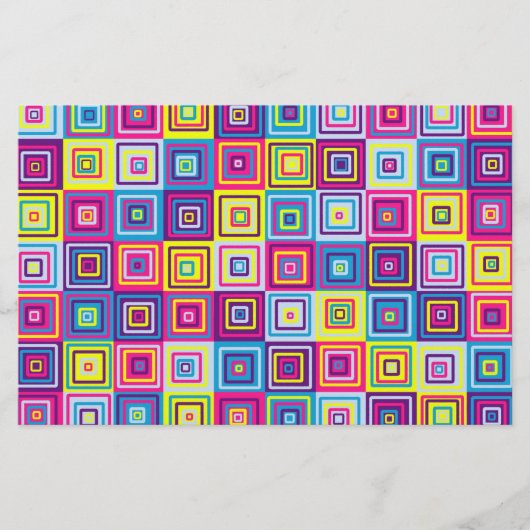 Squares Pattern Briefpapier (Vorderseite)