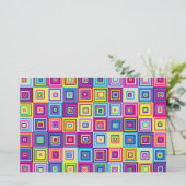 Squares Pattern Briefpapier (Stehend Vorderseite)