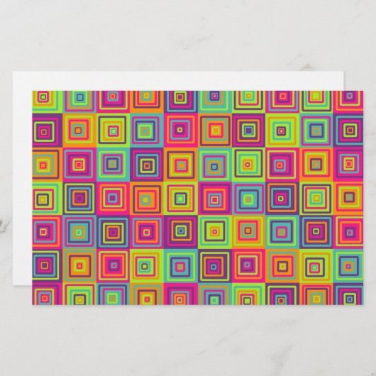 Squares Pattern Briefpapier (Vorne/Hinten)