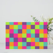Squares Pattern Briefpapier (Stehend Vorderseite)