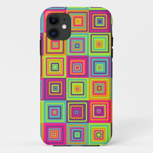 Squares Pattern Case-Mate iPhone Hülle (Rückseite)