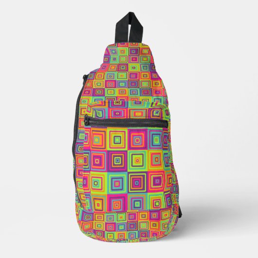 Squares Pattern Crossbody Bag (Vorderseite)