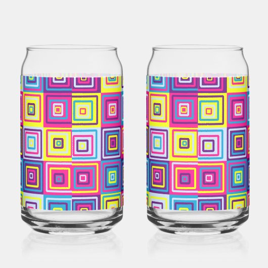 Squares Pattern Dosenglas (Rechts)