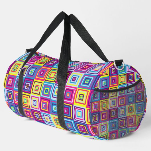 Squares Pattern Duffle Bag (Rechte Ecke)