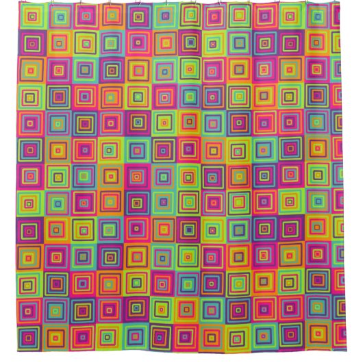 Squares Pattern Duschvorhang (Vorderseite)