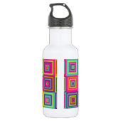 Squares Pattern Edelstahlflasche (Rückseite)