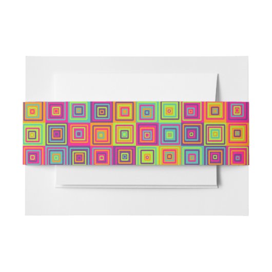 Squares Pattern Einladungsbanderole (Vorderseite Beispiel)
