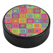 Squares Pattern Eishockey Puck (3/4)