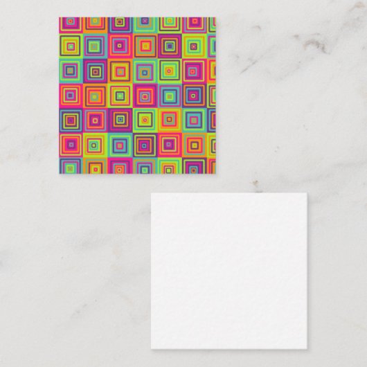 Squares Pattern Empfehlungskarte (Vorne/Hinten)