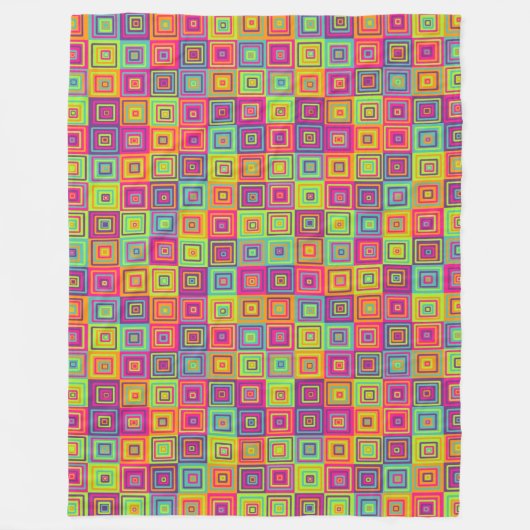 Squares Pattern Fleecedecke (Vorderseite)