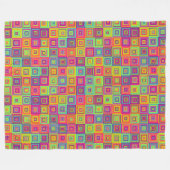 Squares Pattern Fleecedecke (Vorderseite (Horizontal))