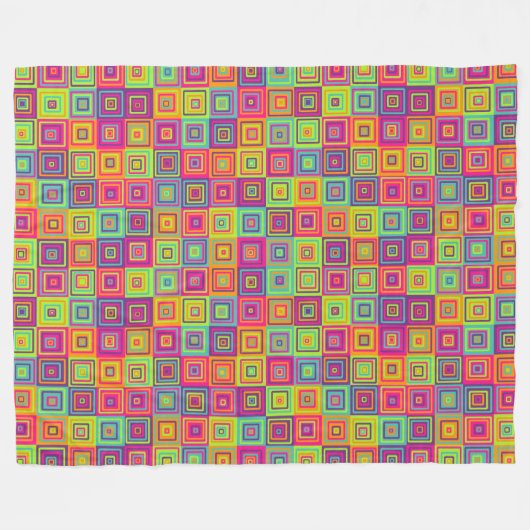 Squares Pattern Fleecedecke (Vorderseite (Horizontal))