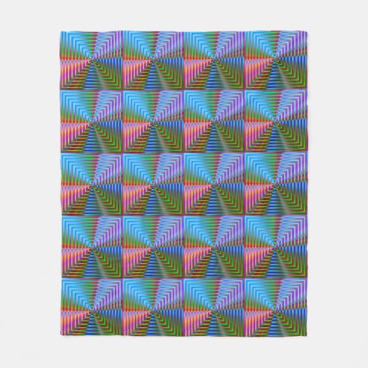 Squares Pattern Fleecedecke (Vorderseite)