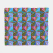 Squares Pattern Fleecedecke (Vorderseite (Horizontal))