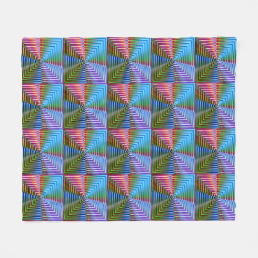 Squares Pattern Fleecedecke (Vorderseite (Horizontal))