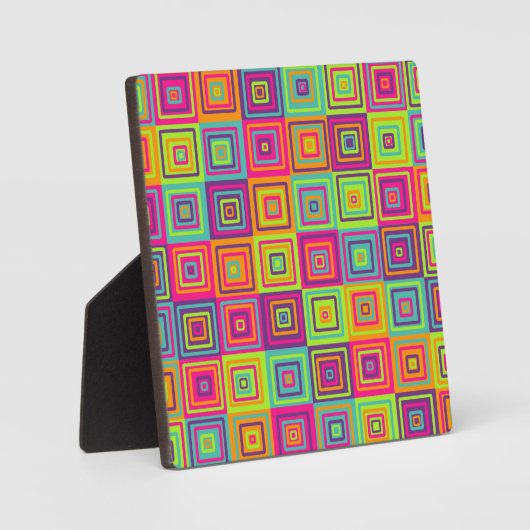 Squares Pattern Fotoplatte (Vorderseite)