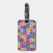 Squares Pattern Gepäckanhänger (Rückseite vertikal)