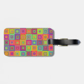 Squares Pattern Gepäckanhänger (Rückseite horizontal)