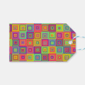 Squares Pattern Geschenkanhänger (Vorderseite (Horizontal))