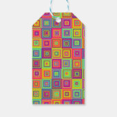 Squares Pattern Geschenkanhänger (Rückseite)