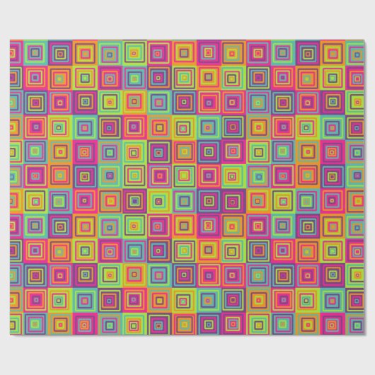 Squares Pattern Geschenkpapier (Flach)