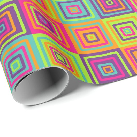 Squares Pattern Geschenkpapier (Rolleneckpunkt)