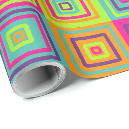 Squares Pattern Geschenkpapier (Rolleneckpunkt)