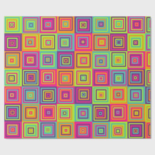 Squares Pattern Geschenkpapier (Flach)