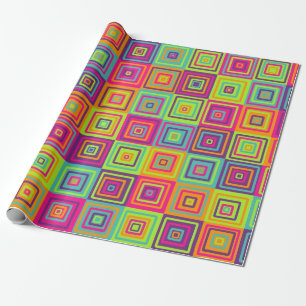 Squares Pattern Geschenkpapier