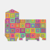 Squares Pattern Geschenkschachtel (Ungefaltet)