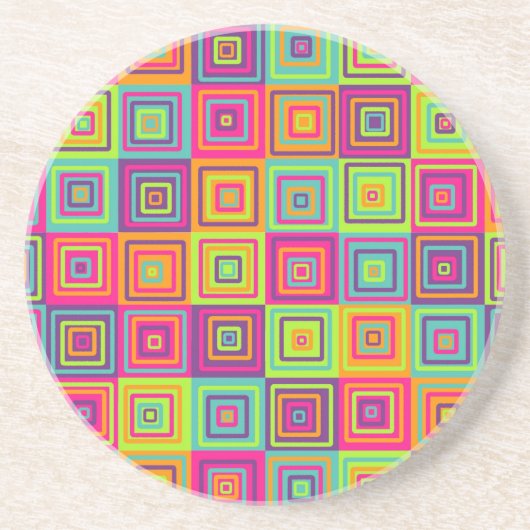 Squares Pattern Getränkeuntersetzer (Vorne)