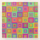 Squares Pattern Glasuntersetzer (Vorderseite)