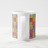 Squares Pattern Jumbo-Tasse (Rückseite)