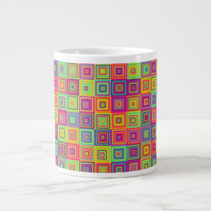 Squares Pattern Jumbo-Tasse