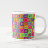 Squares Pattern Jumbo-Tasse (Rechts)