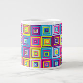 Squares Pattern Jumbo-Tasse (Vorderseite)
