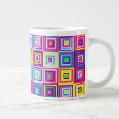 Squares Pattern Jumbo-Tasse (Rechts)