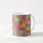 Squares Pattern Kaffeetasse (VorderseiteRechts)