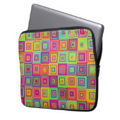 Squares Pattern Laptopschutzhülle (Vorderseite Links)