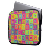 Squares Pattern Laptopschutzhülle (Vorderseite Links)