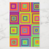 Squares Pattern Lebensmitteletikett (Einzelnes Label)