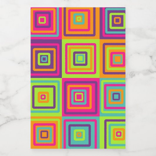 Squares Pattern Lebensmitteletikett (Einzelnes Label)