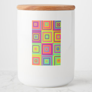 Squares Pattern Lebensmitteletikett