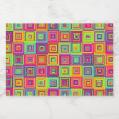 Squares Pattern Lebensmitteletikett (Einzelnes Label)