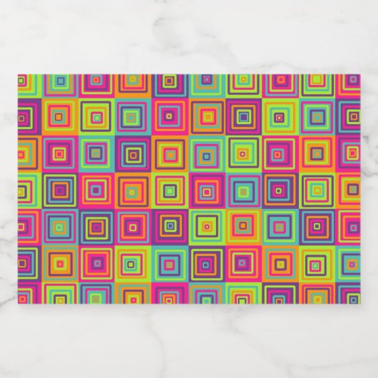 Squares Pattern Lebensmitteletikett (Einzelnes Label)