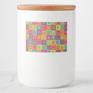 Squares Pattern Lebensmitteletikett