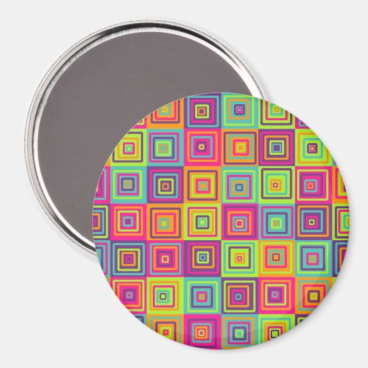 Squares Pattern Magnet (Vorderseite/Rückseite)