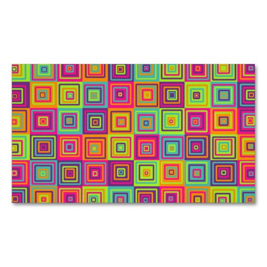 Squares Pattern Magnetische Visitenkarte (Vorderseite)