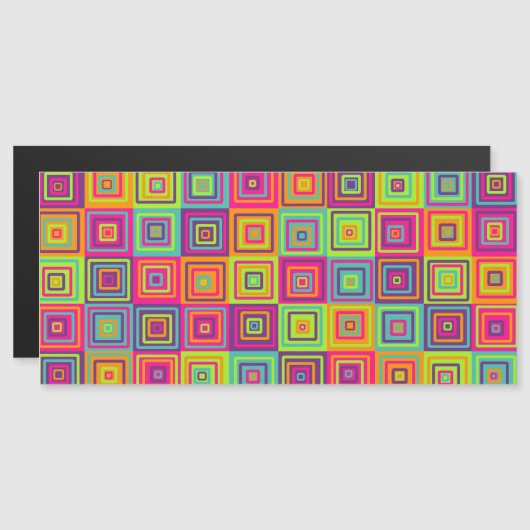 Squares Pattern Magnetkarte (Vorne/Hinten)